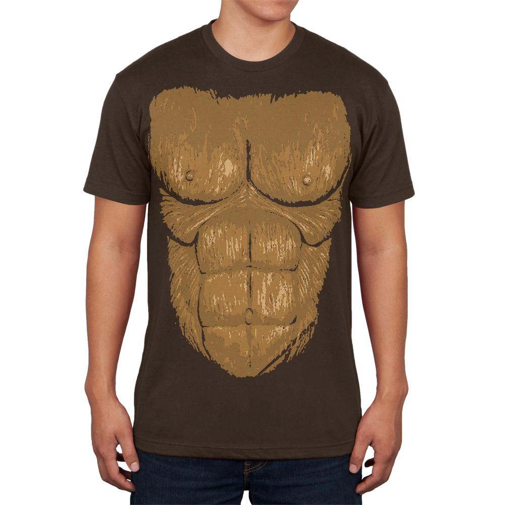 Halloween Sasquatch Bigfoot Costume Mens T Shirt Men's T-Shirts Old Glory 2XL Brown 