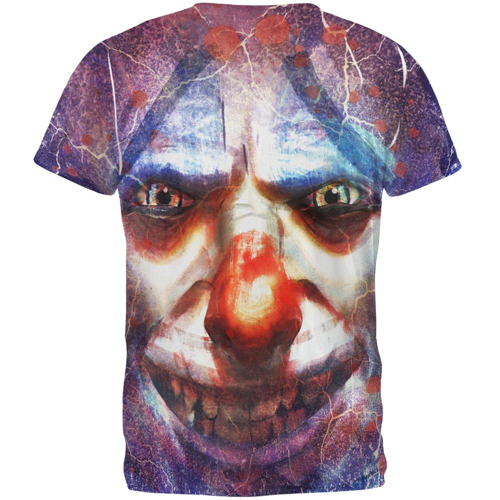 Halloween Insane Nightmare Clown All Over Mens T Shirt Men's T-Shirts Old Glory   