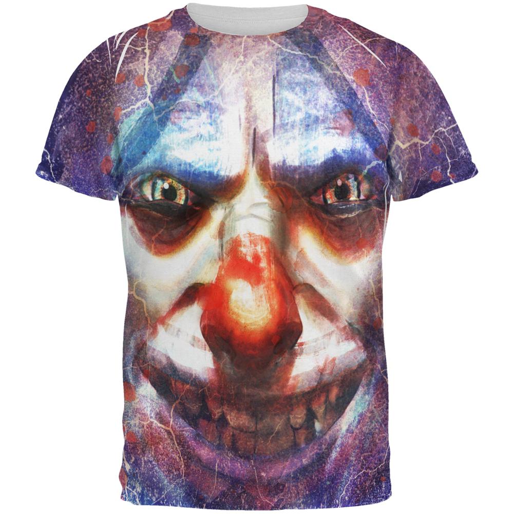 Halloween Insane Nightmare Clown All Over Mens T Shirt Men's T-Shirts Old Glory 2XL Multi 