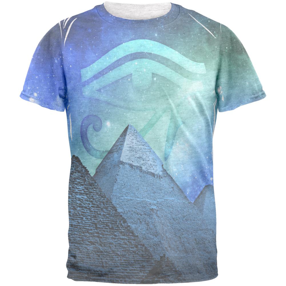 Eye Of Ra Pyramids Egypt Mens T Shirt Men's T-Shirts Old Glory 2XL Heather White 