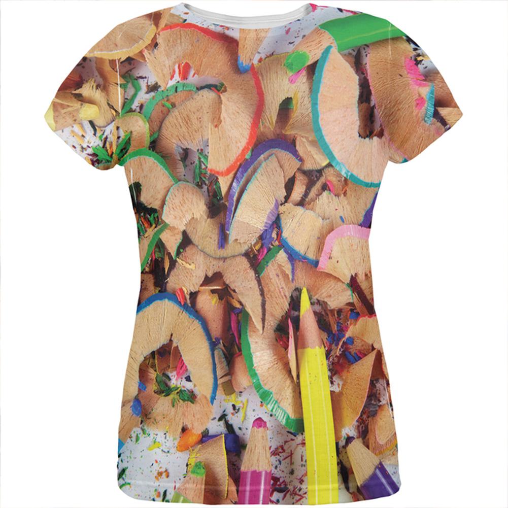 Sharpen Your Colored Art Pencils All Over Womens T Shirt Women's T-Shirts Old Glory 2XL Multi 