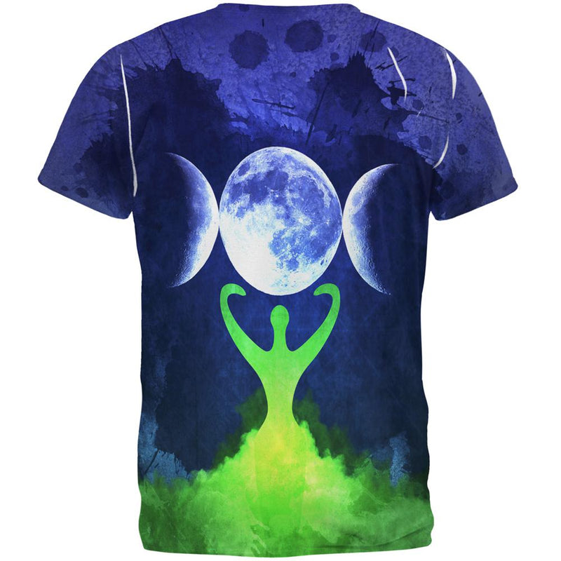 Wiccan Moon Goddess Mother Earth Symbol All Over Mens T Shirt Men's T-Shirts Old Glory   