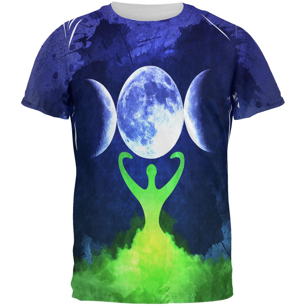 Wiccan Moon Goddess Mother Earth Symbol All Over Mens T Shirt Men's T-Shirts Old Glory 2XL Multi 