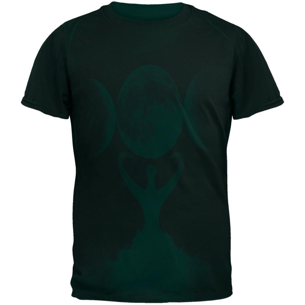 Wiccan Moon Goddess Mother Earth Symbol Mens T Shirt Men's T-Shirts Old Glory 2XL Forest Green 