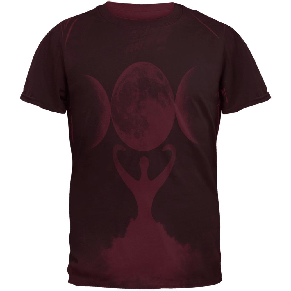 Wiccan Moon Goddess Mother Earth Symbol Mens T Shirt Men's T-Shirts Old Glory 2XL Maroon 