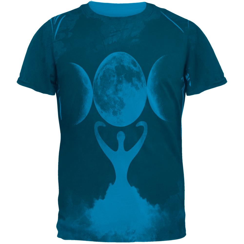 Wiccan Moon Goddess Mother Earth Symbol Mens T Shirt Men's T-Shirts Old Glory 2XL Sapphire 