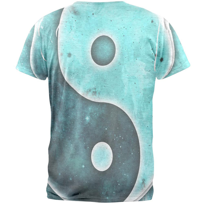 Galaxy Stars Yin Yang Distressed Mens T Shirt Men's T-Shirts Old Glory   