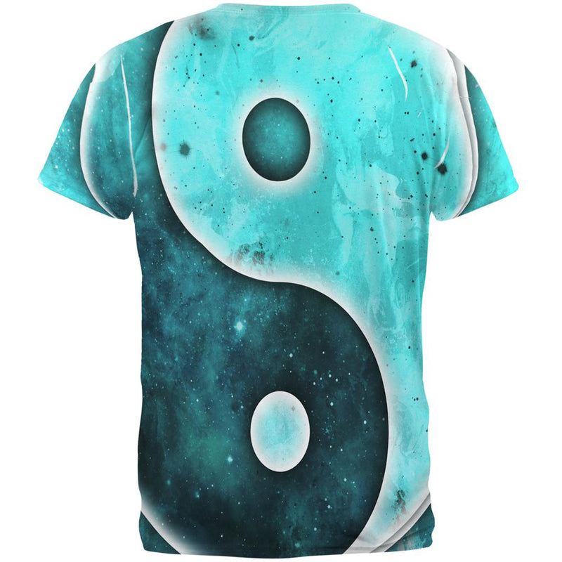 Galaxy Stars Yin Yang Distressed All Over Mens T Shirt Men's T-Shirts Old Glory   