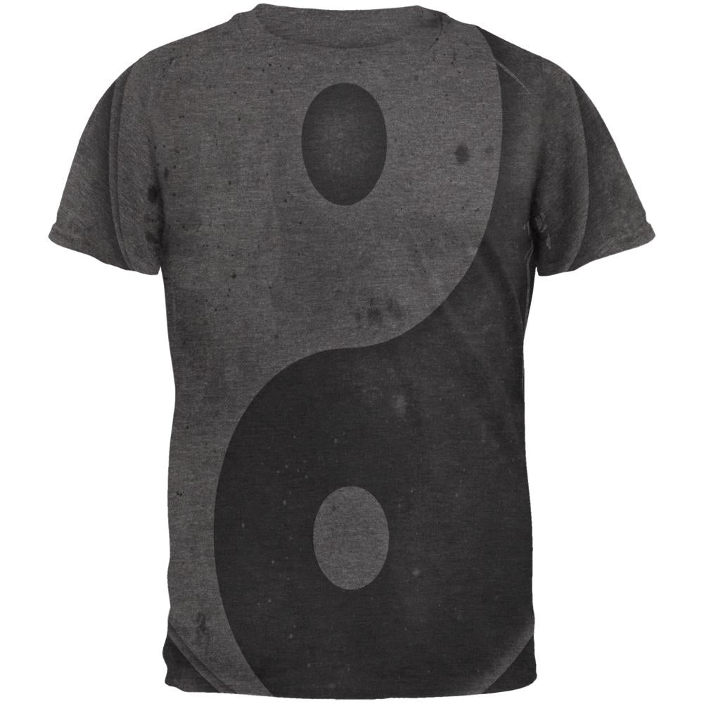 Galaxy Stars Yin Yang Distressed Mens Soft T Shirt Men's T-Shirts Old Glory 2XL Charcoal Heather 