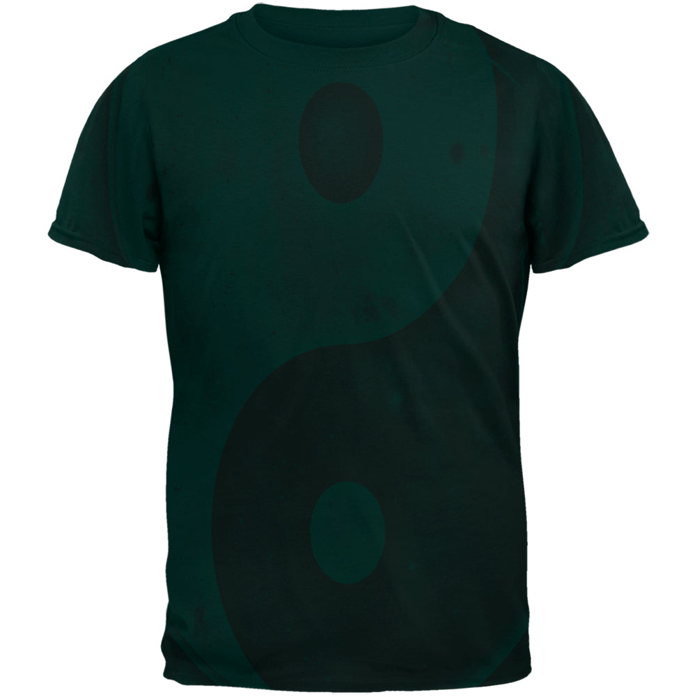 Galaxy Stars Yin Yang Distressed Mens T Shirt Men's T-Shirts Old Glory 2XL Forest Green 