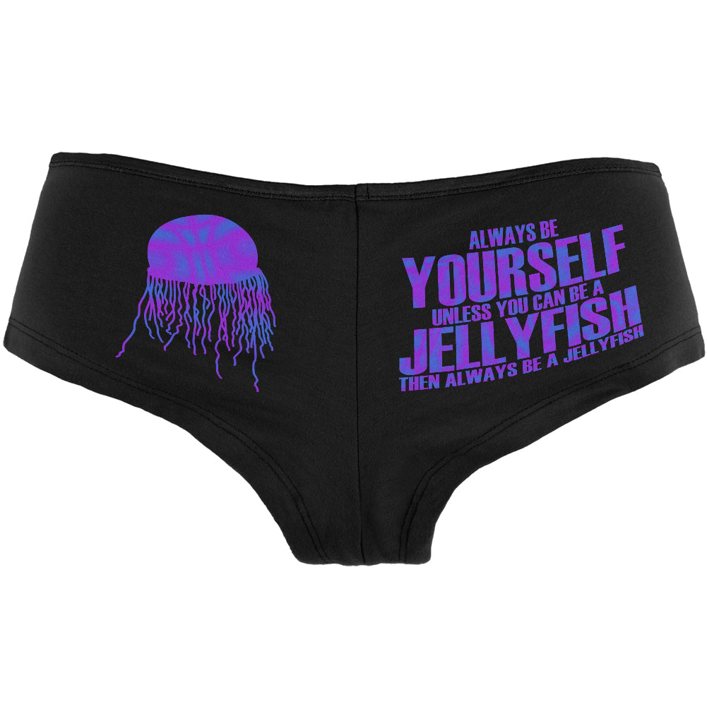 Always Be Yourself Jellyfish Womens Booty Shorts Women's Underwear Old Glory LG Black 