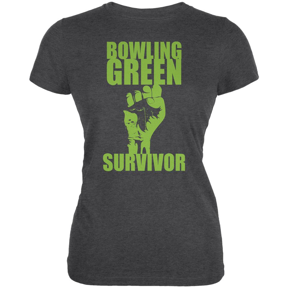 Bowling Green Massacre Survivor Funny Juniors Soft T Shirt Juniors T-Shirts Old Glory 2XL Deep Heather 