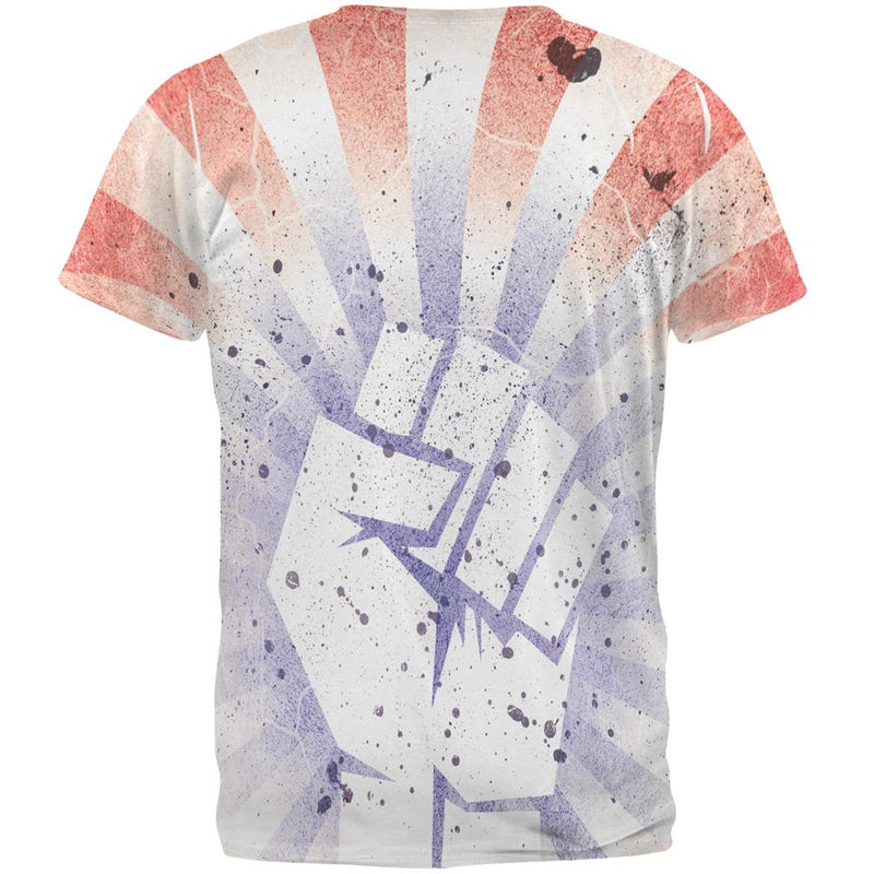 July 4th American Revolution Raised Fist All Over Mens T Shirt Men's T-Shirts Old Glory   
