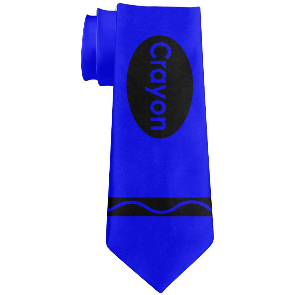 Blue Crayon Costume All Over Neck Tie Ties Old Glory OS Multi 