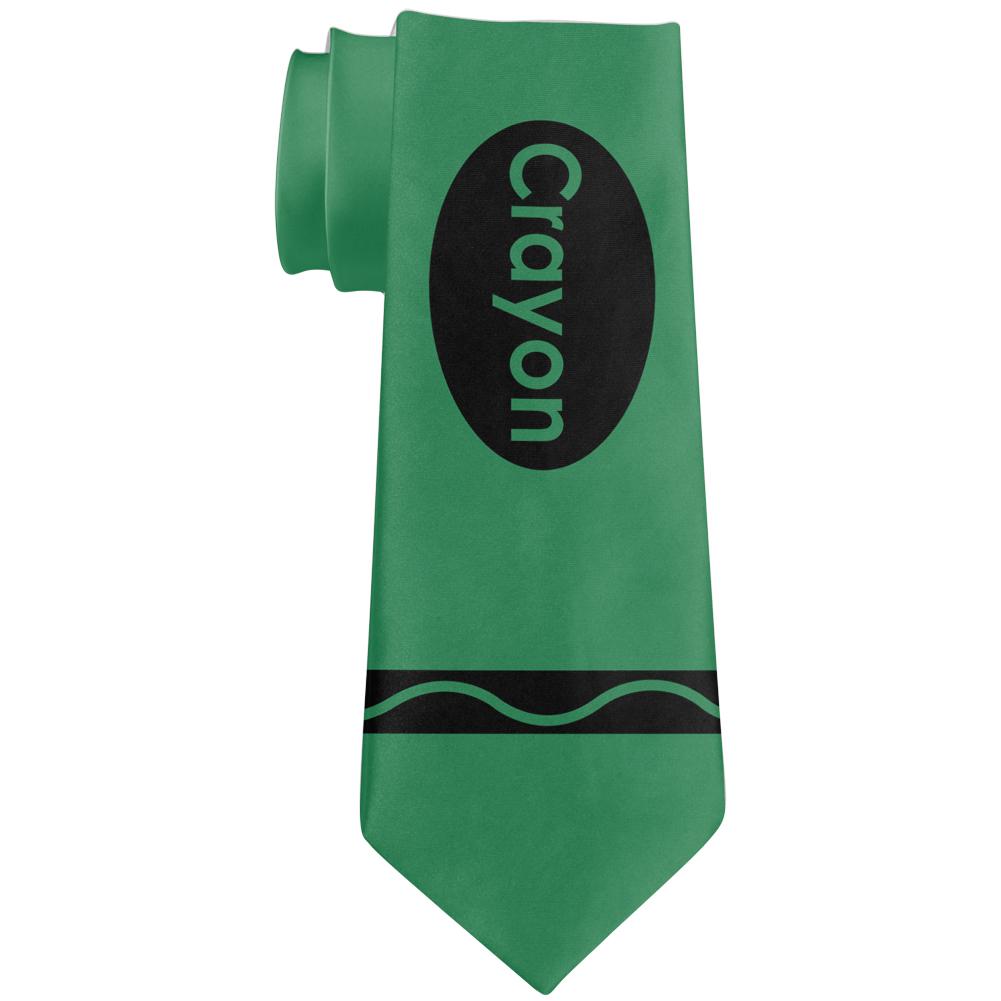 Green Crayon Costume All Over Neck Tie Ties Old Glory OS Multi 