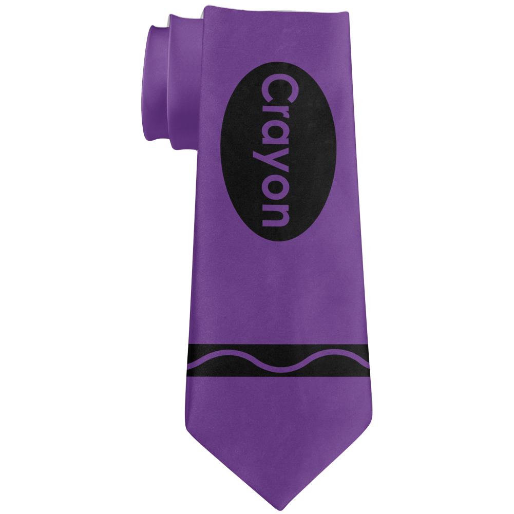 Purple Crayon Costume All Over Neck Tie Ties Old Glory OS Multi 