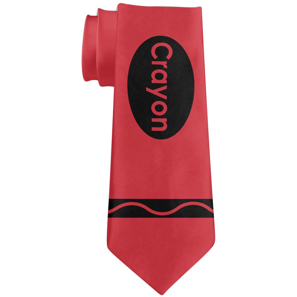 Red Crayon Costume All Over Neck Tie Ties Old Glory OS Multi 