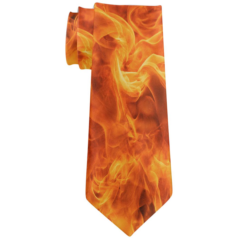 Flames All Over Neck Tie Ties Old Glory OS Multi 