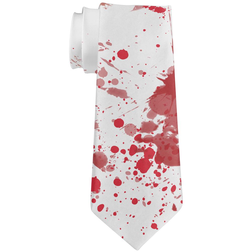 Blood Splatter Zombie Attack All Over Neck Tie Ties Old Glory OS Multi 