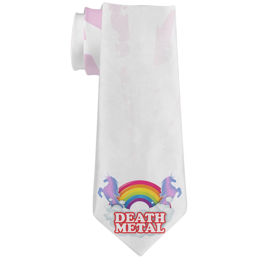 Death Metal Rainbow Unicorns All Over Neck Tie Ties Old Glory OS Multi 