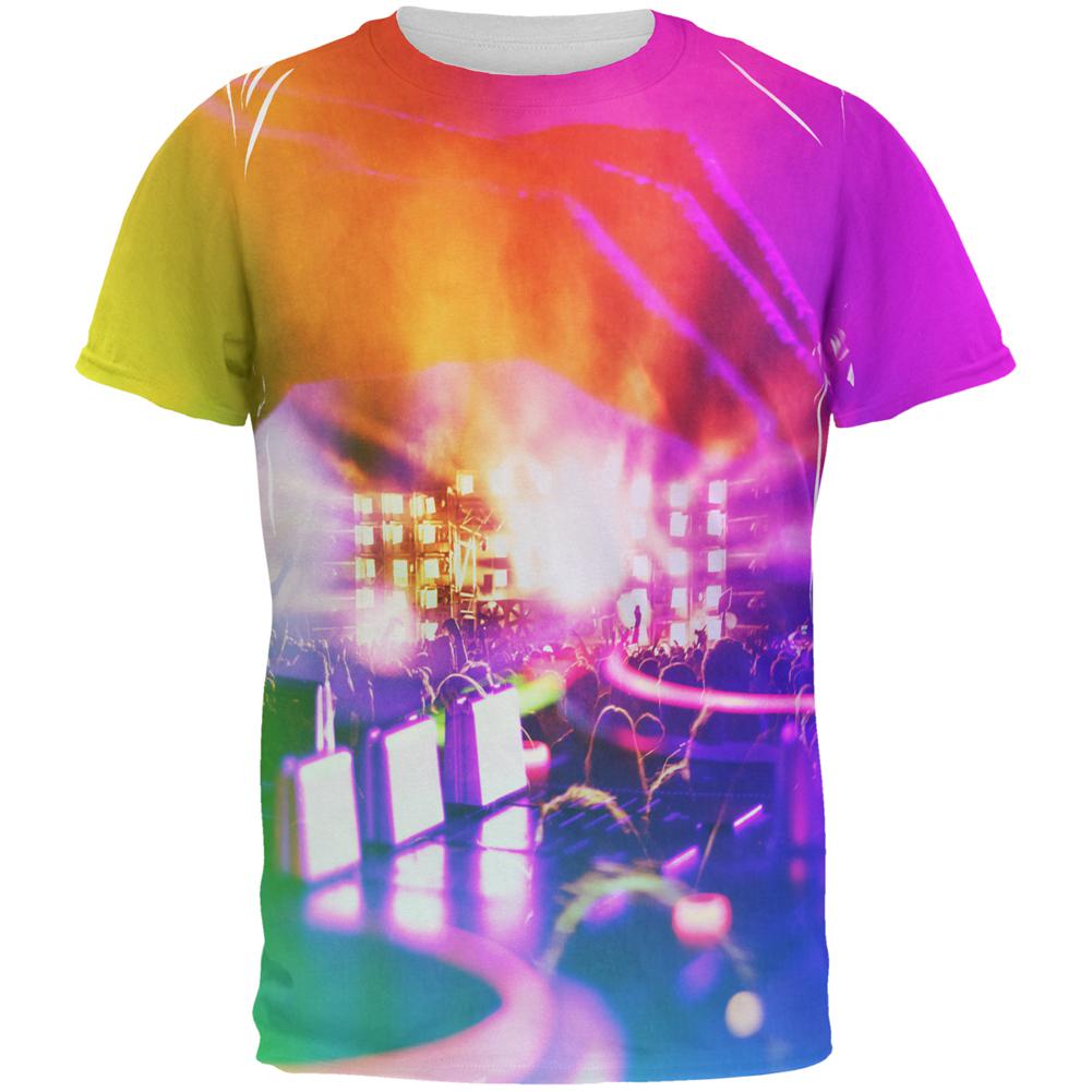 God Is A DJ Live Concert All Over Mens T Shirt Men's T-Shirts Old Glory 2XL Multi 