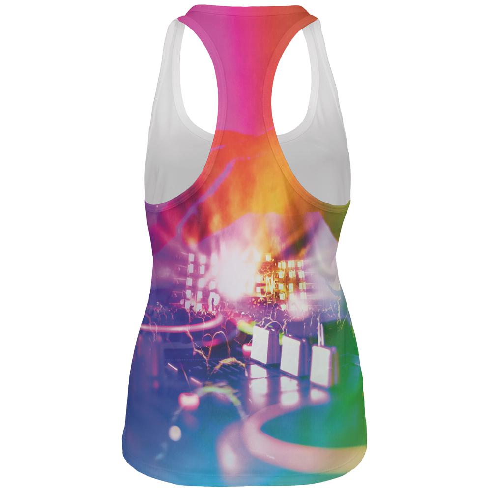 God Is A DJ Live Concert All Over Womens Work Out Tank Top Women's Tank Tops Old Glory   