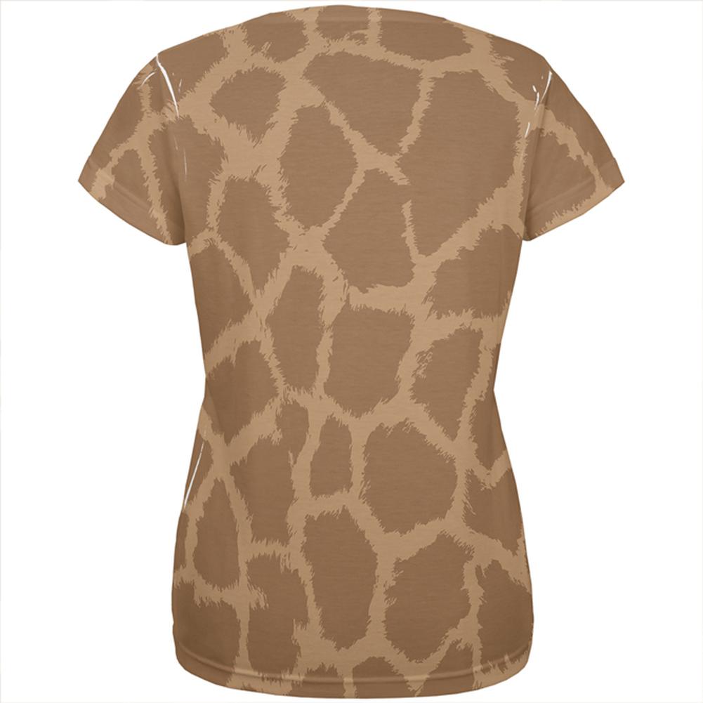 Giraffe Pattern All Over Womens T Shirt Women's T-Shirts Old Glory   