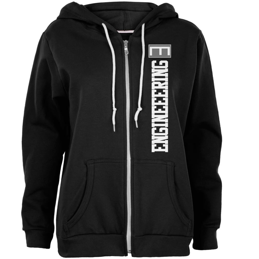 Engineering Major Engineer Science Team Womens Full Zip Hoodie Women's Hoodies Old Glory 2XL Black 