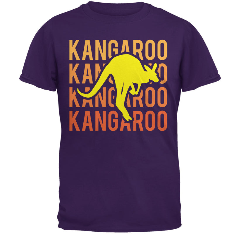 Kangaroo Stacked Repeat Mens T Shirt Men's T-Shirts Old Glory 2XL Purple 