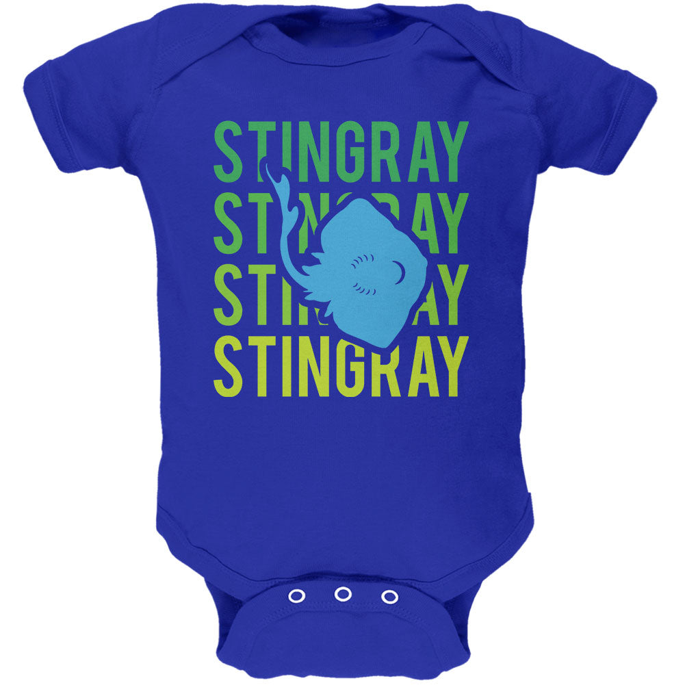 Stingray Ray Stacked Repeat Soft Baby One Piece Baby One Piece Old Glory 18-24M Royal 