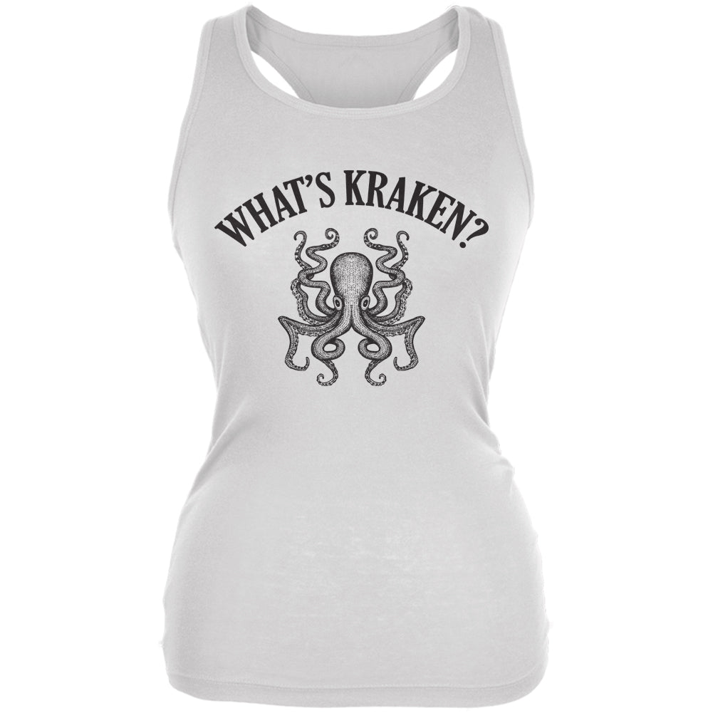 What's Kraken Juniors Soft Tank Top Juniors Tank Tops Old Glory 2XL White 