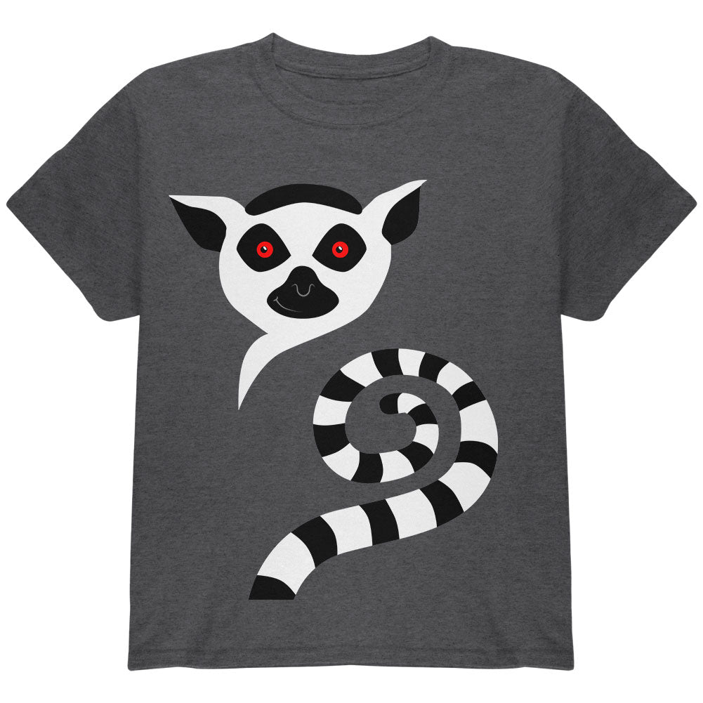 Ring-Tailed Lemur Monkey of Madagascar Youth T Shirt Youth T-Shirts Old Glory YLG Dark Heather 