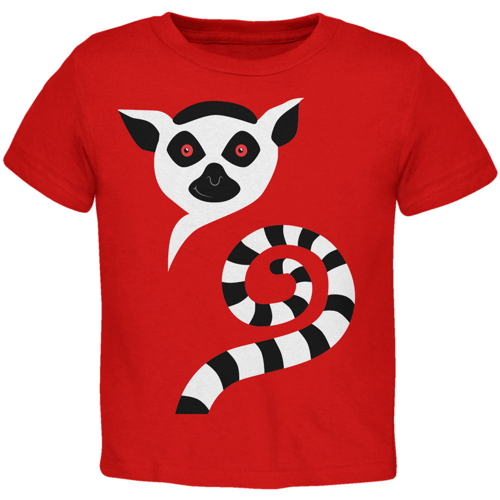 Ring-Tailed Lemur Monkey of Madagascar Toddler T Shirt Toddler T-Shirts Old Glory 2T Red 