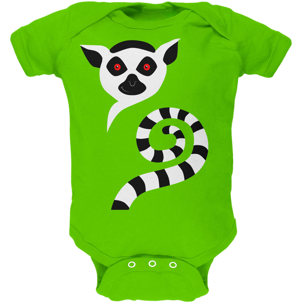 Ring-Tailed Lemur Monkey of Madagascar Soft Baby One Piece Baby One Piece Old Glory 0-3M Apple 