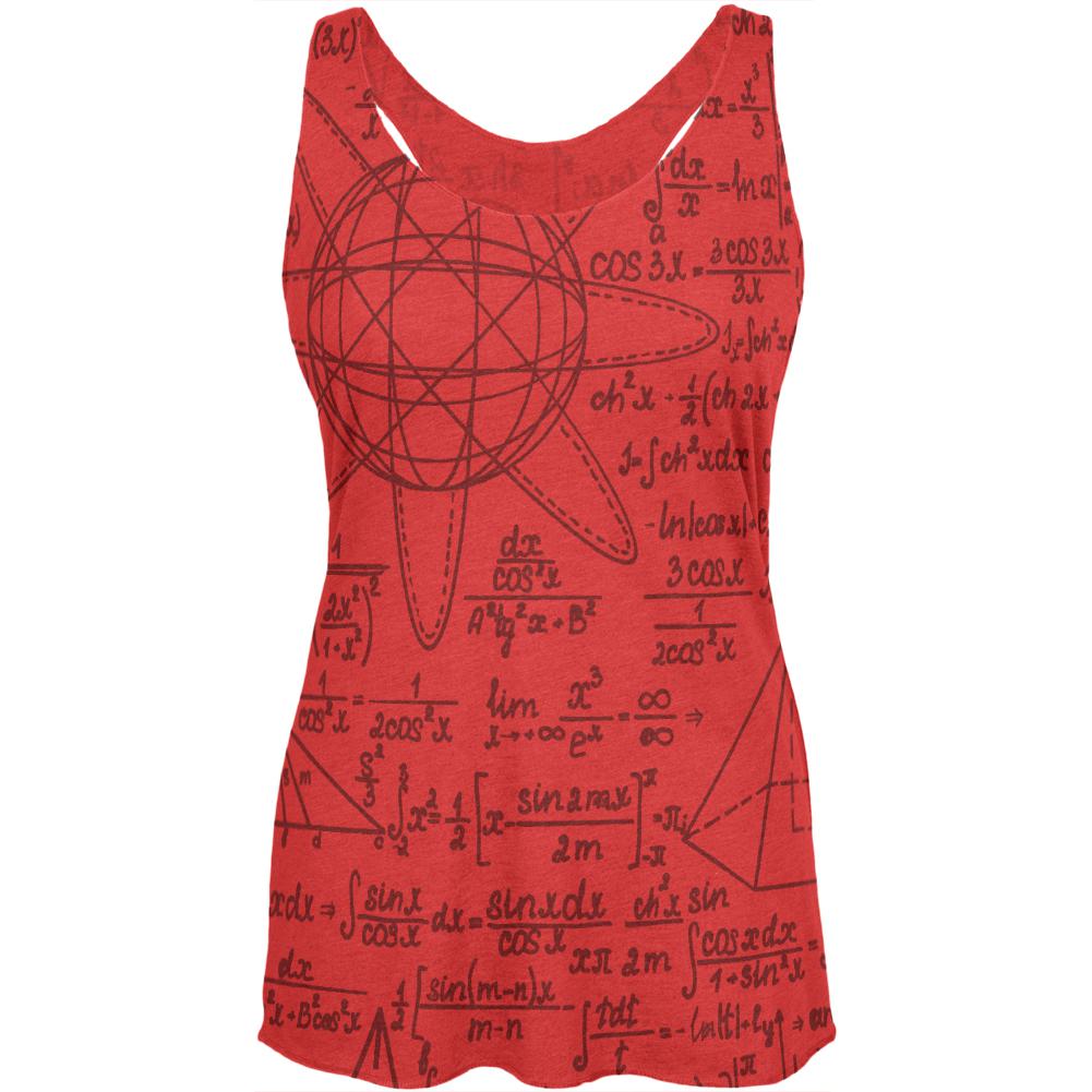 Math Geek Formulas Womens Soft Racerback Tank Top Women's Tank Tops Old Glory 2XL Vintage Red 