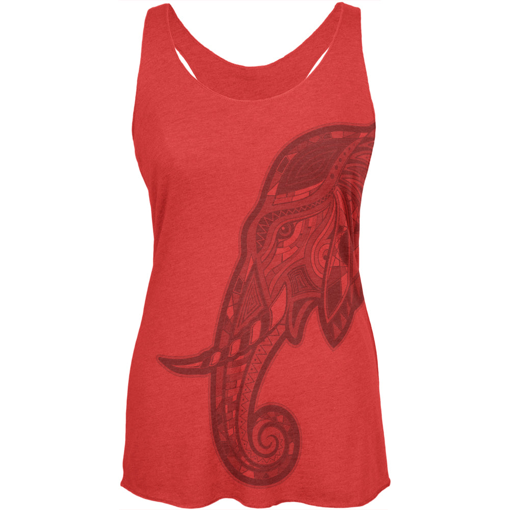 Tribal Elephant Womens Soft Racerback Tank Top Women's Tank Tops Old Glory 2XL Vintage Red 