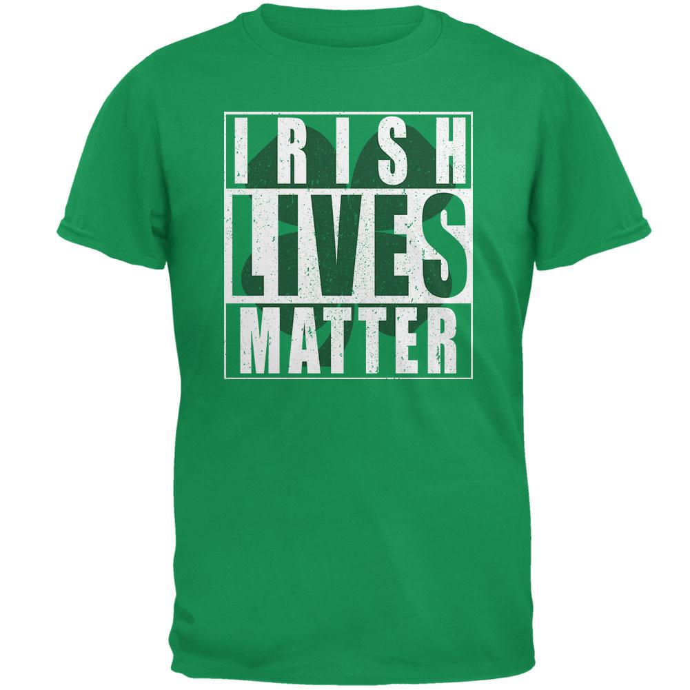 Irish Lives Matter Mens T Shirt Men's T-Shirts Old Glory SM Irish Green 