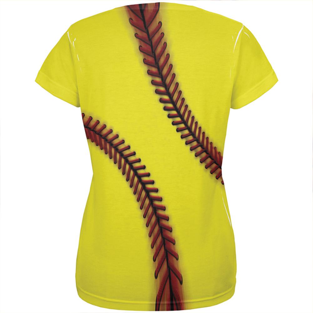 Fastpitch Softball All Over Womens T Shirt Women's T-Shirts Old Glory   