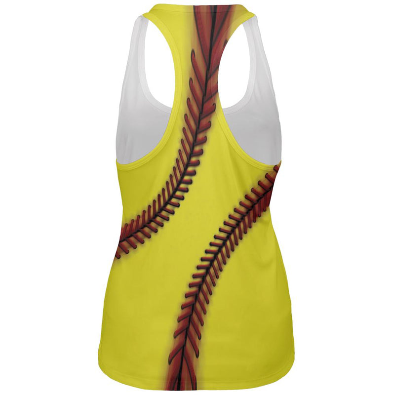 Fastpitch Softball All Over Womens Work Out Tank Top Women's Tank Tops Old Glory   