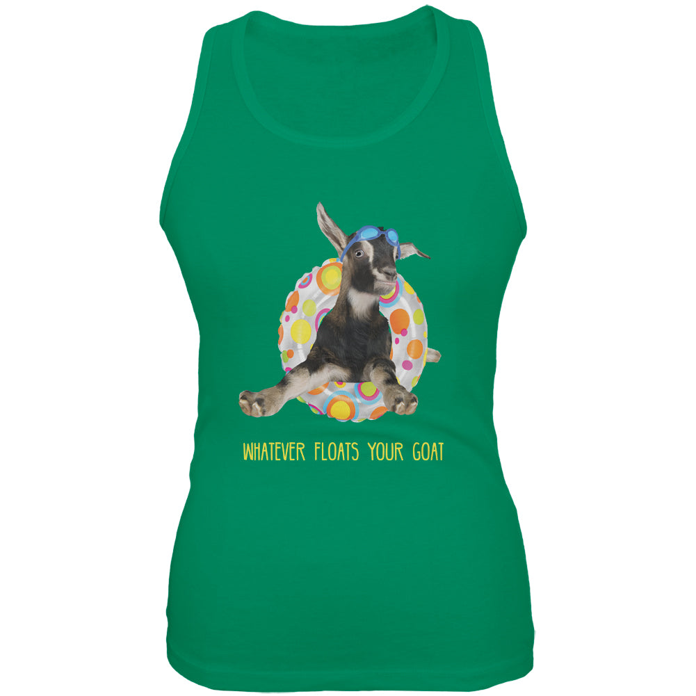 Whatever Floats Your Goat Boat Funny Juniors Soft Tank Top Juniors Tank Tops Old Glory 2XL Kelly Green 