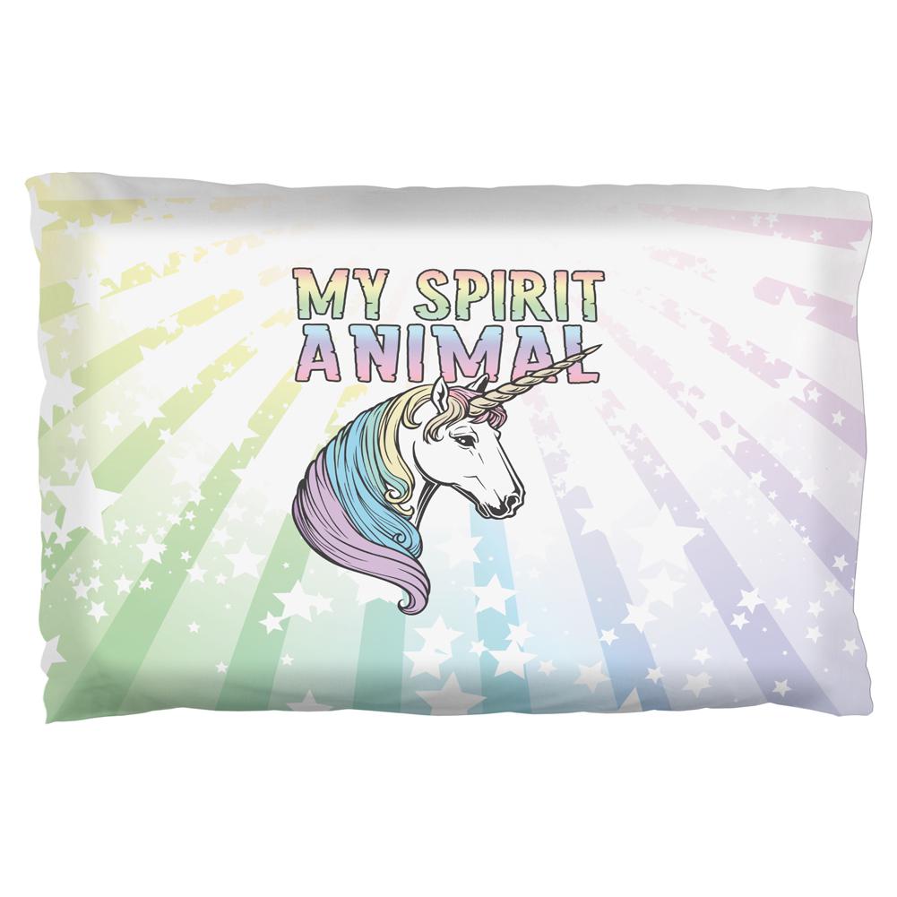 My Spirit Animal Unicorn Pastel Rainbow Pillow Case Pillowcases Old Glory OS Multi 