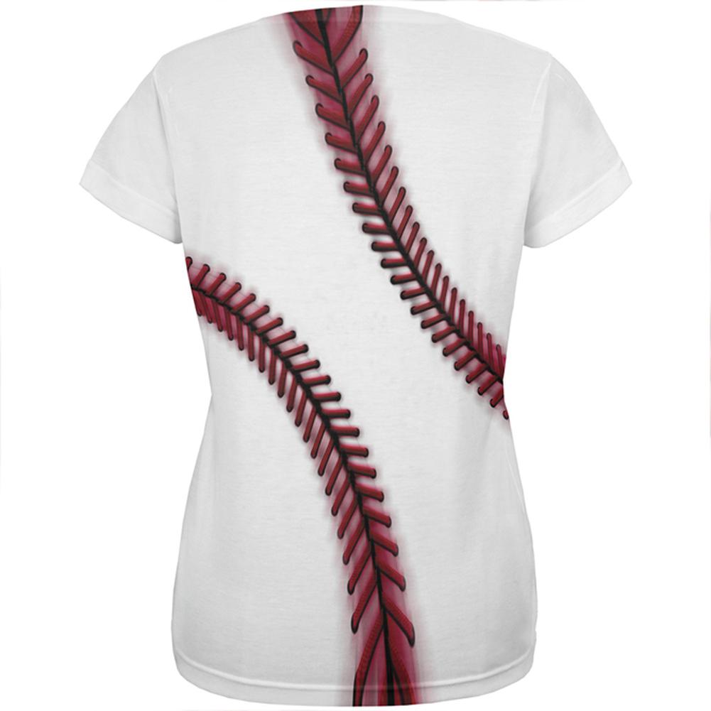 Fastball Baseball All Over Womens T Shirt Women's T-Shirts Old Glory   