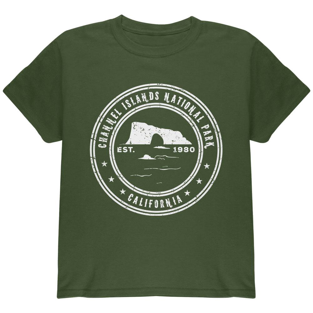 Channel Islands National Park Youth T Shirt Youth T-Shirts Old Glory LG Green 