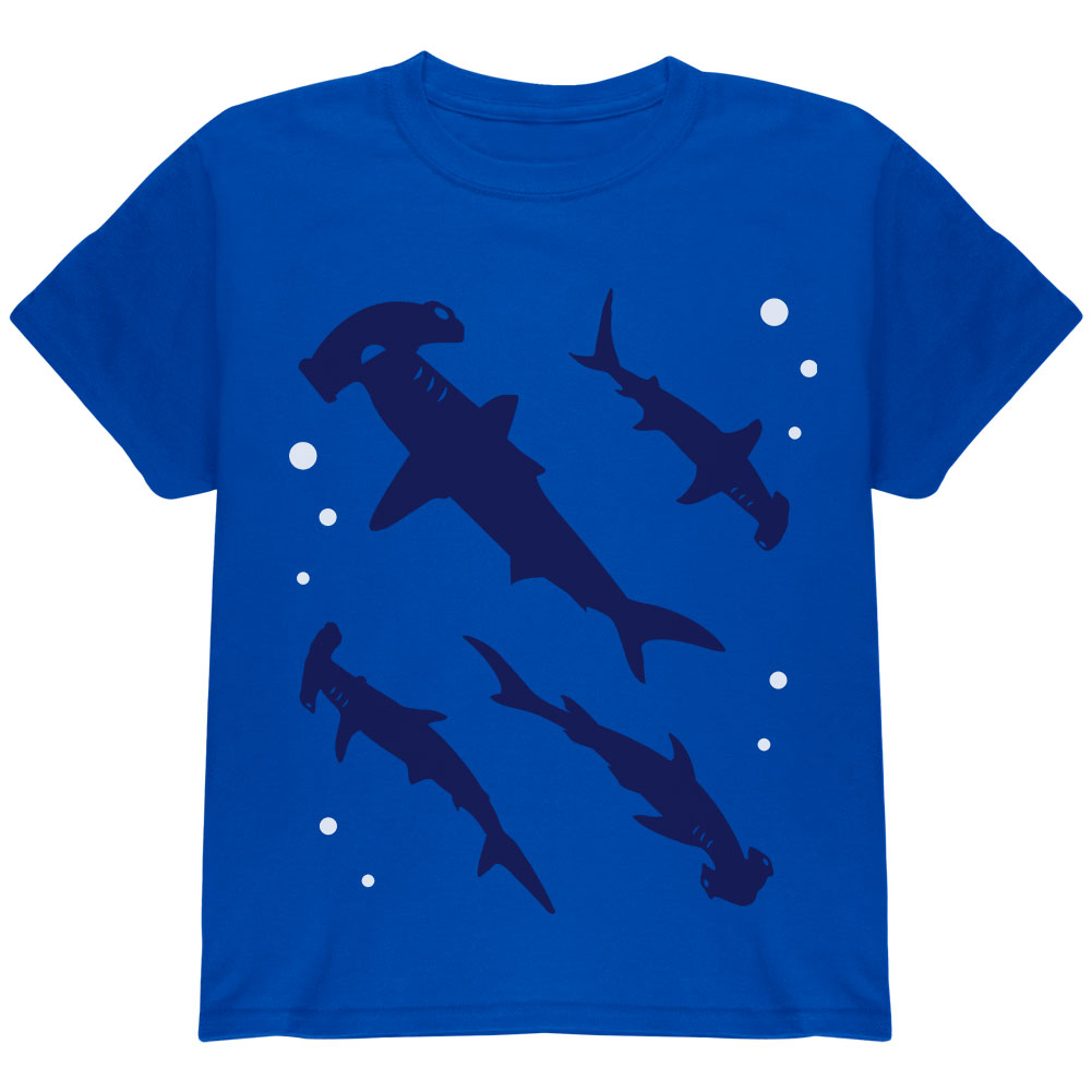 Hammerhead Shark Sharks School Youth T Shirt Youth T-Shirts Old Glory YLG Royal 