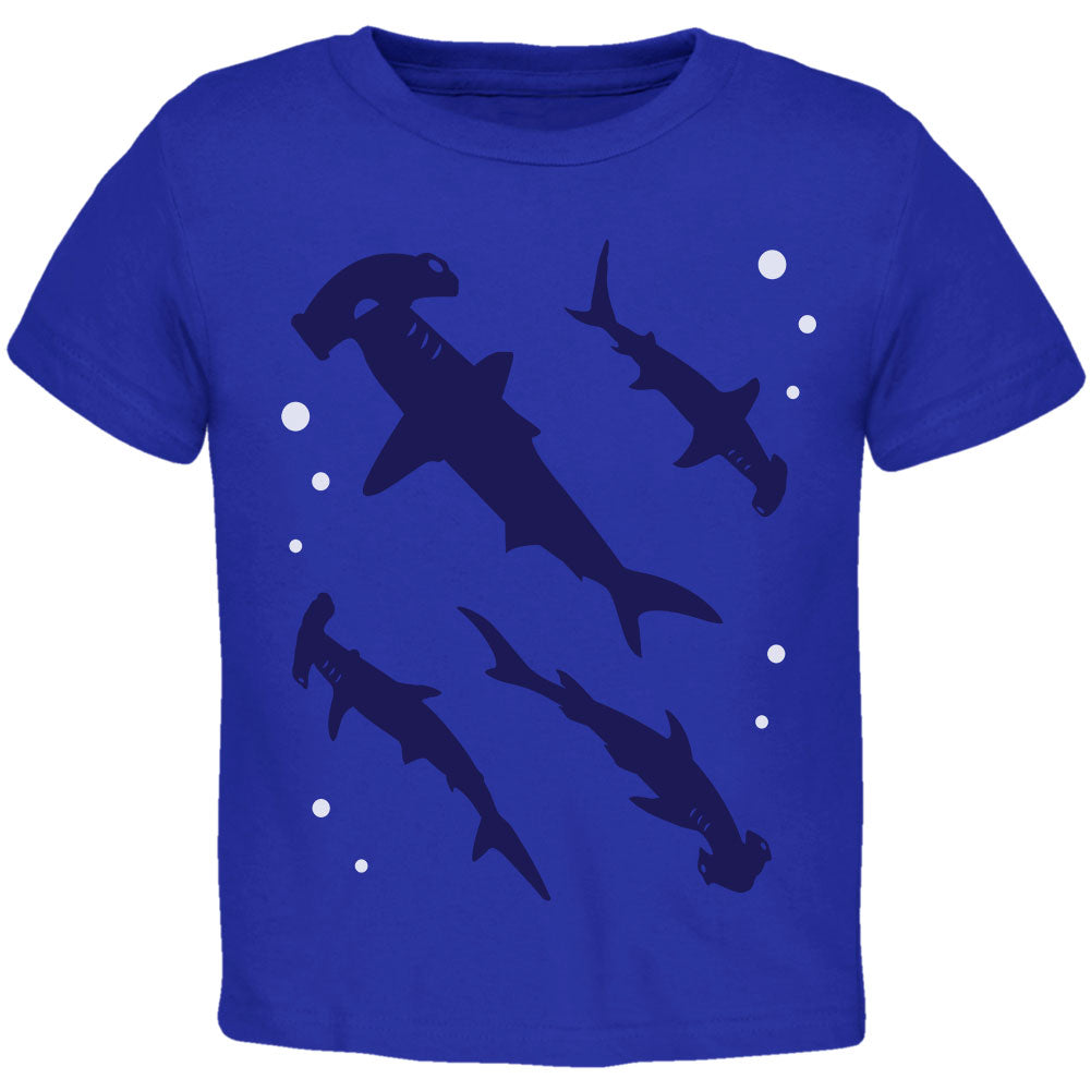 Hammerhead Shark Sharks School Toddler T Shirt Toddler T-Shirts Old Glory 2T Royal 