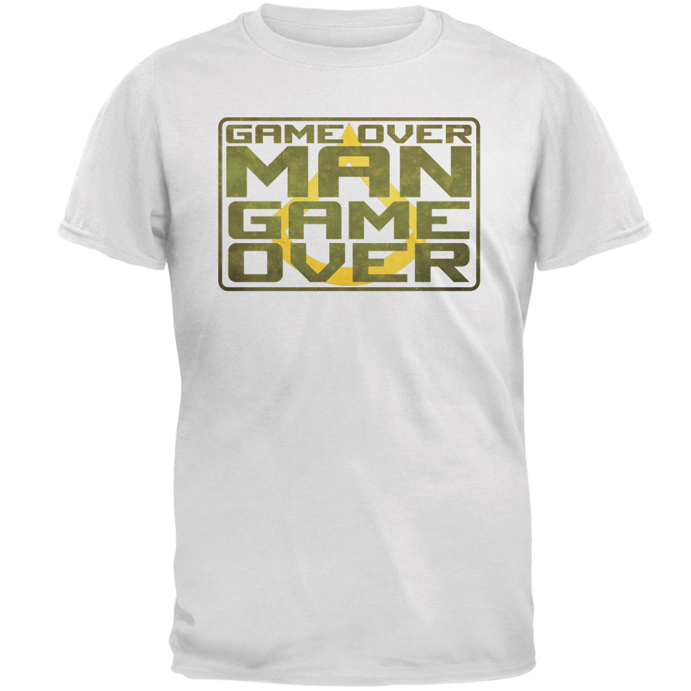 Game Over Man Game Over Mens T Shirt Men's T-Shirts Old Glory 2XL White 