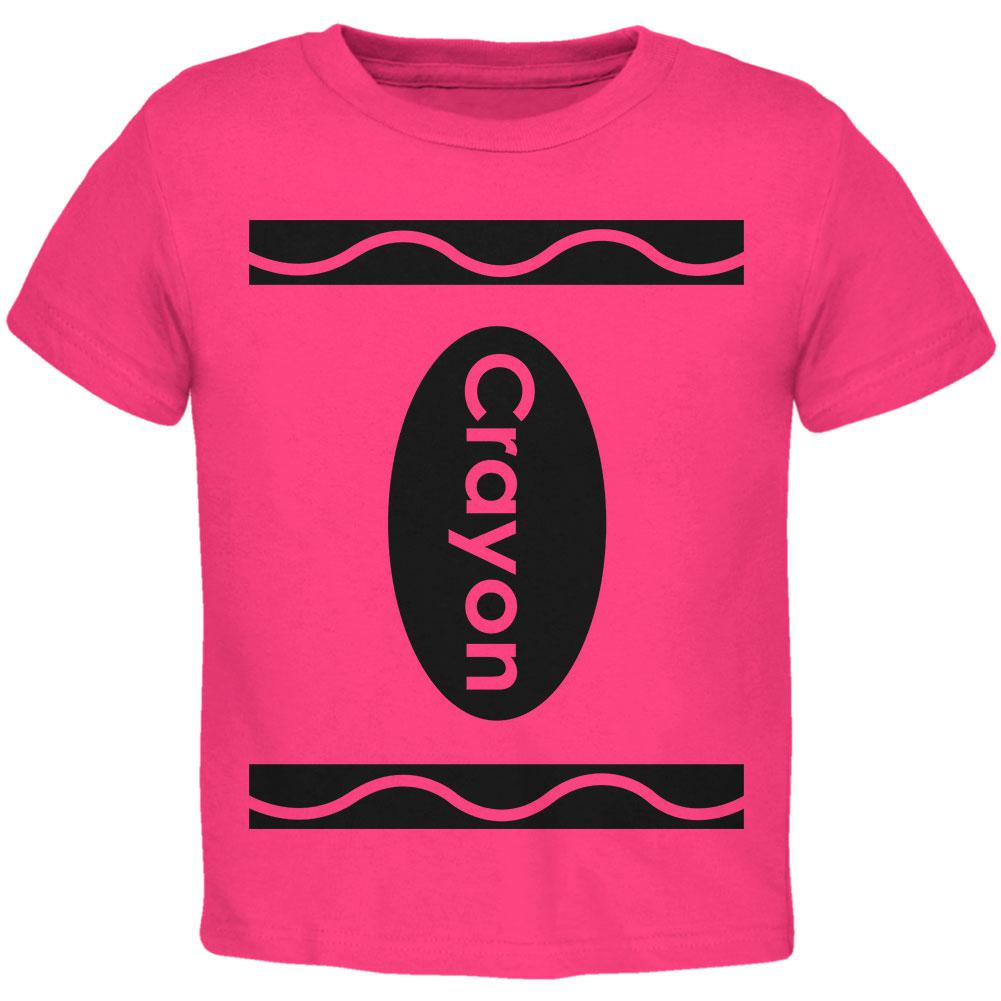 Halloween Crayon Costume Toddler T Shirt Toddler T-Shirts Old Glory 2T Hot Pink 