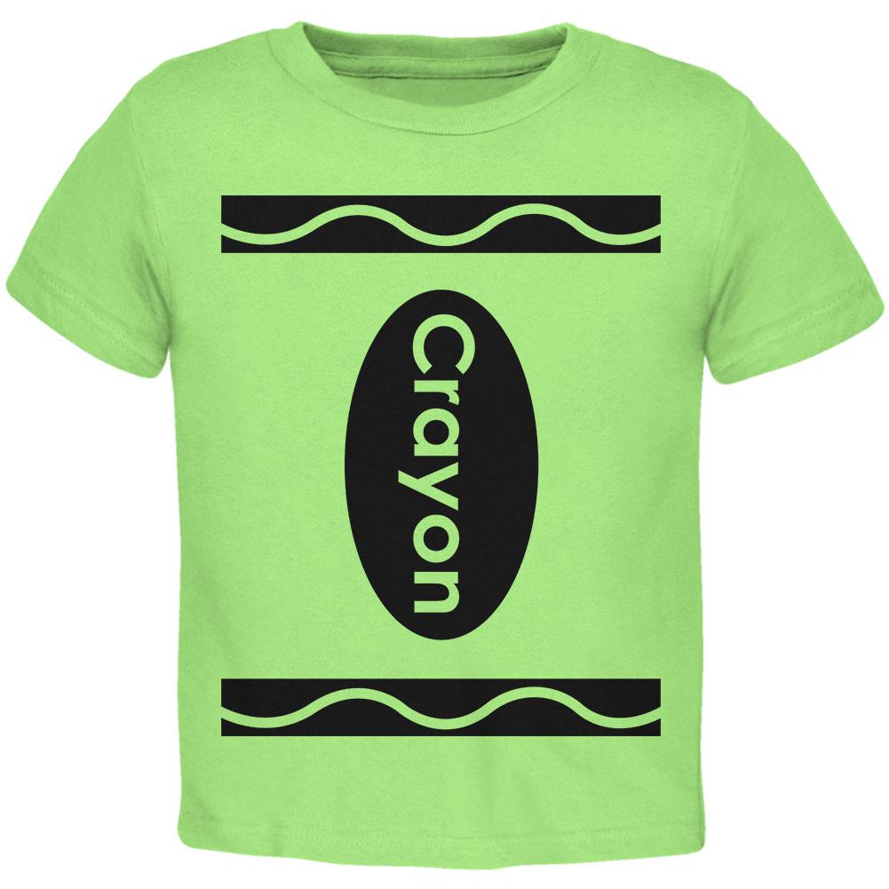 Halloween Crayon Costume Toddler T Shirt Toddler T-Shirts Old Glory 2T Lime 