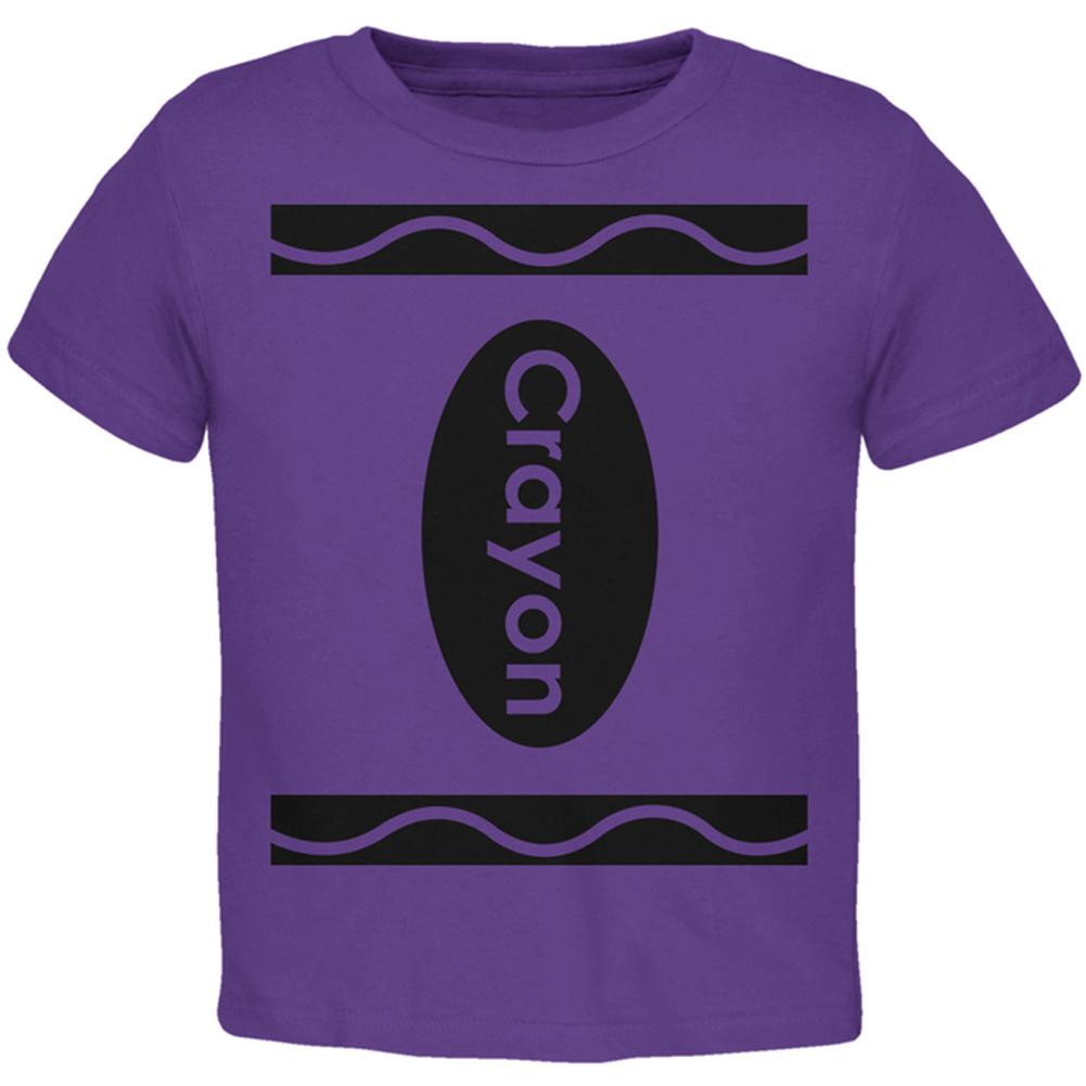 Halloween Crayon Costume Toddler T Shirt Toddler T-Shirts Old Glory 2T Purple 