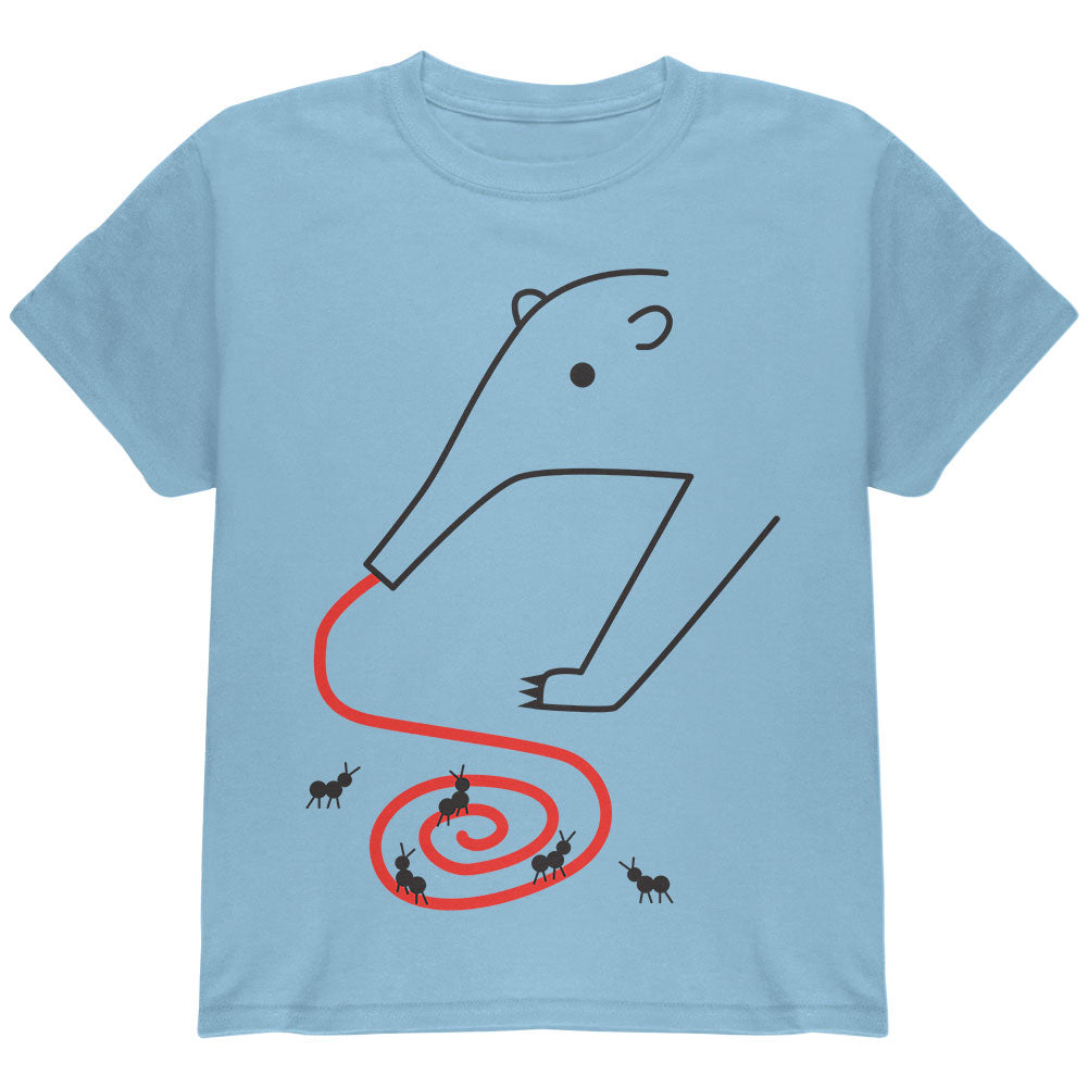 Anteater Ant Eater Tongue Youth T Shirt Youth T-Shirts global YLG Light Blue 